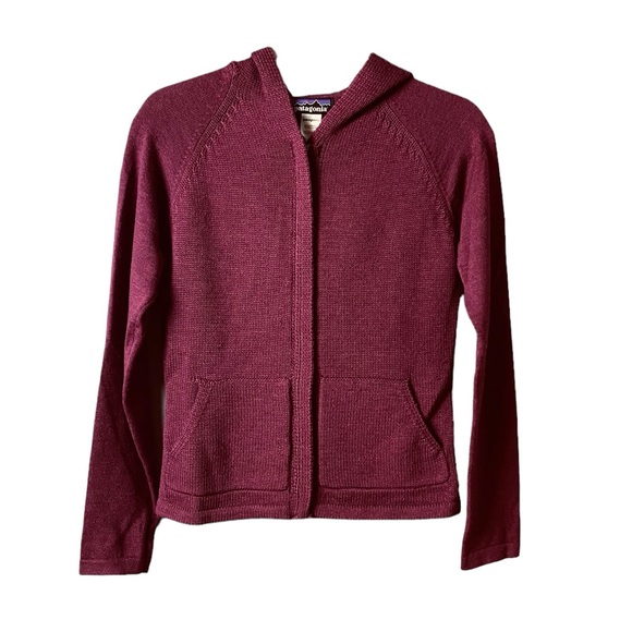 Patagonia Jackets & Blazers - Patagonia 100% Merino Wool Knit Jacket Hoodie Women’s Size Small Full Zip